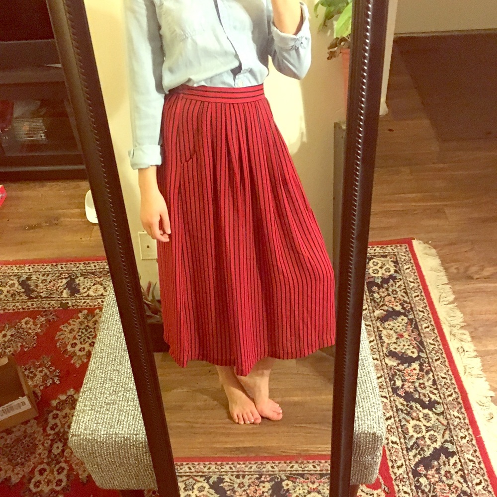 Vintage bohemian midi skirt